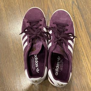 Purple adidas sneakers